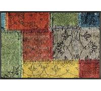 Wash+Dry Vintage Patches Tapis Del Sol, Polyamide Dos : Caoutchouc Nitrile, Multicolore, 50x75cm