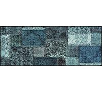 Wash+Dry Vintage Patches türkis Tapis Del Sol, Polyamide Dos : Caoutchouc Nitrile, Multicolore, 75x190cm