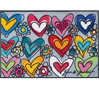 Wash+Dry with Love, All Things are Possible Tapis Del Sol, Polyamide Dos : Caoutchouc Nitrile, Multicolore, 50x75cm