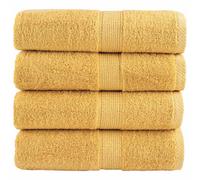 vidaXL Serviettes de sauna de qualité supérieure SOLUND 4 pcs doré
