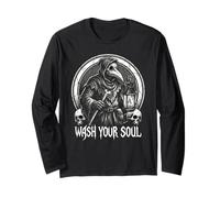 Wash Your Soul - Lanterne Keeper Plague Doctor Gothic Art Manche Longue