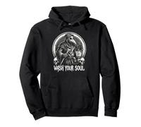 Wash Your Soul - Lanterne Keeper Plague Doctor Gothic Art Sweat à Capuche