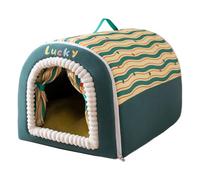 Washable Cat Bed - Comfortable Cat House, Puppy Bed with Ergonomic Handle Grip, Pets Cave for Living Room Relaxation, Pet Accessory Pet House, Feline Beds for Indoor Outdoor Use