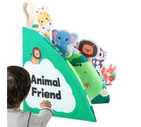 Washable Cloth Book, Portable Learning Toy, 5.71 Inches Sensory Item with Soft Fabric, Durable Educational Book, Interactive Toy with Colorful Design, Fine Motor Skills Aid for Classroom & Vacati