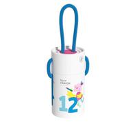 Washable - Lot de 12 couleurs rotatives extra épaisses Super-Smooth - Avec support Easy-Grip Safe Art - Pour 1-3 ans - Pas d'oxydation - Jouet d'apprentissage Assoerle Colo