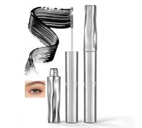 Washable Metal Mascara Black, Extra Slim Iron Wand Mascara Waterproof with Bristle-less Metal brush, 3D Curling Eyelash Nourishing, Quick Drying, Non-Clumping, Iron Eye Mascaras Makeup