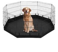 Washable Pet Pen Mat, Water-Resistant Absorbent Floor Protector, Non-Slip Soft , Black, Multi-Use for Puppy Training, Whelping, Indoor Playpens and Crates, Home and Travel Resting Spot