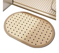 Washable Shower Mat, Absorbent Bath Rug, Quick Drying Diatom Mud Pad with Non Slip Backing, Bathroom Floor Mat with Soft Texture, Shower Matt for Toilet Guest Apartment 23.6x15.7x0.1in