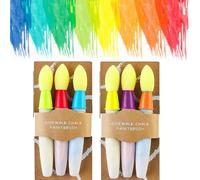 Washable Sidewalk Chalk Paint Brush Set, 3-Pack DIY Washable Paintbrush Bulk