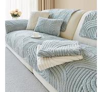 Washable Sofa Cover 1/2/3/4seater -All-Season Non-Slip Thickened Sofa Blanket for Bench Couch RV Bed Indoor Living Room(Grey 3,70x210cm)