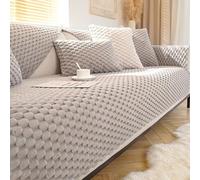Washable Sofa Cover 1/2/3/4seater -All-Season Non-Slip Thickened Sofa Blanket for Bench Couch RV Bed Indoor Living Room(Grey 2,110x180cm)