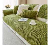 Washable Sofa Cover 1/2/3/4seater -All-Season Non-Slip Thickened Sofa Blanket for Bench Couch RV Bed Indoor Living Room(Green,70x150cm)