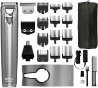 Washable Stainless Steel Multigroomer, tondeuse à barbe et cheveux pour hommes, tondeuse à domicile, tondeuse nez-oreilles, set de toilettage pour hommes, entièrement lavable, sans fil