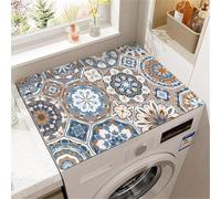 Washer And Dryer Top Protector Mat,Washer Dryer Dust Cover,Washing Machine Cover,Non-Slip Rubber Quick-Drying Mat,Dust-Proof Covers For Laundry Room Kitchen,Bathroom Carpet (BohèMe,50 x60 cm)