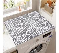 Washer And Dryer Top Protector Mat,Washer Dryer Dust Cover,Washing Machine Cover,Non-Slip Rubber Quick-Drying Mat,Dust-Proof Covers For Laundry Room Kitchen,Bathroom Carpet (GéOméTrique,50 x50 cm)