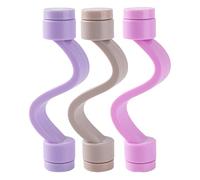 Washer Door Prop, Magnetic Holder, Front Load Accessory, Moisture Control Odor Prevention 3pcs, Black, for Laundry Room Organization and Appliance Airflow Support 0.79x3.94 Inches Violet, Pink, Gray