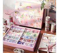 washi tape 100 pcs/Set mignon Washi Tape Kawaii Dessin animé Ruban de masquage Décoratif Adhésif Adhésif Sticker Sticker Scrapbooking Journage de cadeau Papeterie Masking tape