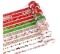 Washi Tape,12 rouleaux Bande de washi ruban Washi de Noël Washi Tape Noël Washi Masking Tape Adhésif Ruban adhésif décoratifs Papier Tape ruban décoratif Washi pour les décorations de Noël de Noël