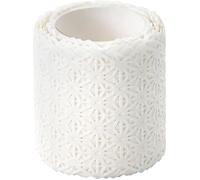 Folia Bordure décorative décor washi Fleurs, Blanc Noir