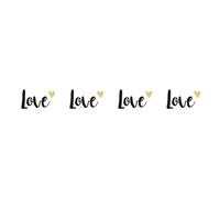 Rayher 50189000 Washi Tape "Love" avec film imprimé 15mm, rouleau 10m, rosé/or