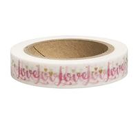 Washi Tape Love sur fond blanc - 15 m x 1 cm