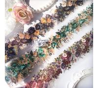 Washi Tape PET Stickers Set 3 rouleaux fleurs autocollants Scrapbooking accessoires papier pour découpage décoratif pour journal album Bullet Journal DIY (Flora of the Four Seasons 1)