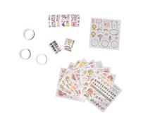 Washi Tape Set DIY Decorative Stickers Repeatedly Paste Leave No Marks High Viscosity Adhesive for Scrapbooking Gift Wrapping Envelope Sealing 10 Rolls 10 Stickers 3 Meters Each (83198-Dream in