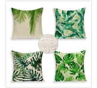 Washifa Housse Coussin 100x100 cm Lot de 40 Coussin Exterieur Impermeable Coussins Décoratifs Boho Housse Coussin Canapé Fermeture Zip Cachée Coussin Canape Decoration pour Chambre Jardin Boho Y75