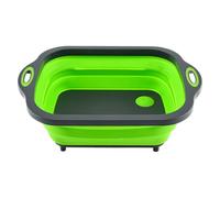 Washing Basin, Foldable Dish Tub, 15,67 x 11,73 x 5,39 pouces, Multifunctional Container, Cutting Board Design, 1 Piece, Hiking, Travel, Outdoor, Gardening, Fishing, Picnic, Accueil, Laundry, Camping