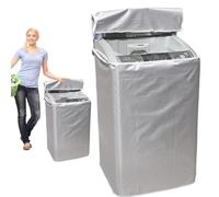 Washing Machine Cover - Polyester Silver Coated, Dryer Cover | Waterproof Dustproof UV Protector | Sunscreen Anti-Crack Shell Washer Covers For Front Load Drum And Dryer
