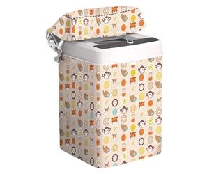 Washing Machine Cover, Top Load Protector, Zippered Dustproof Shield, Waterproof Fabric Guard, Appliance Cover for Laundry Room, Balcony Dorm, Outdoor, Indoor, Home Use, Soft Color, Animal Pattern