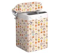 Washing Machine Cover, Zippered Appliance Protector, Waterproof Shield Dust and Moisture, Standard Size, Gray, Ideal for Balcony, Dorm, Apartment, Laundry Room, Home Use