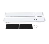 Washing Machine Mobile Roller with Low Noise and Load Bearing for Home Appliances-2pcs Extendable Iron White Stand with 16 Wheels and Brake