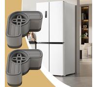 Washing Machine Shock Pads, 4-Piece Washer Pedestal, 3.6-Inch Wide Shock Absorber, Heavy-Duty Rubber Stabilizer, Heightening Stand with Noise Reduction, Appliance Leveling Base for Laundry