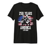 Washington Abraham Lincoln Playing Guitar 4th of July 250th T-Shirt Haut de Gamme