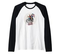 Washington Bike Quatrième 4 juillet American US Proud USA Beer Manche Raglan