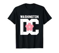 Washington Classic Bold Typographie avec Une Fleur de Cerisier T-Shirt