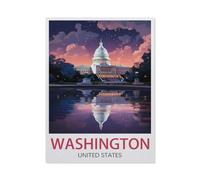 Washington, D.C.，Jigsaw Puzzles Puzzle, 1000 Pièces en Papier Adultes Puzzles, Enfants Cerveau IQ Développement Cadeau（50x70cm）-V92