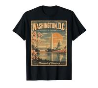 Washington D.C. Skyline USA Vintage T-Shirt