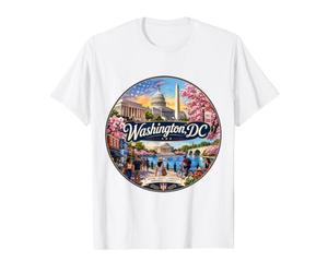 Washington DC, Capital Monument, États-Unis, Drapeau, T-Shirt Graphique avec Valeur, Homme, Blanc, XL