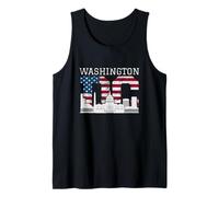 Washington DC Capitol Hill T-Shirt Souvenir du Drapeau américain Débardeur