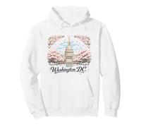 Washington DC Cherry Blossoms Landmark Art Souvenir Voyage Sweat à Capuche