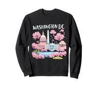 Washington DC Cherry Blossoms Landmark Art Souvenir Voyage Sweatshirt