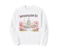 Washington DC Cherry Blossoms Landmark Art Souvenir Voyage Sweatshirt