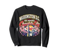 Washington DC Chocolate City Cherry Blossoms Retro Capital Sweatshirt