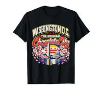 Washington DC Chocolate City Cherry Blossoms Retro Capital T-Shirt