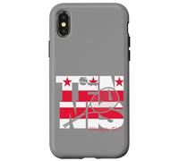 Washington DC Joueur de Tennis The District Flag Art Metro Area Coque pour iPhone X/XS