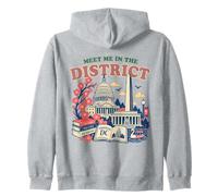 Washington DC Landmarks Cherry Blossoms Histoire Voyage Sweat à Capuche