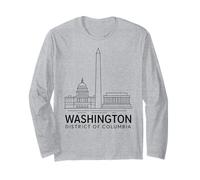 Washington DC Lincoln Memorial, Art Historique du Capitole des États-Unis Manche Longue