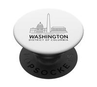 Washington DC Lincoln Memorial, Art Historique du Capitole des États-Unis PopSockets PopGrip Adhésif